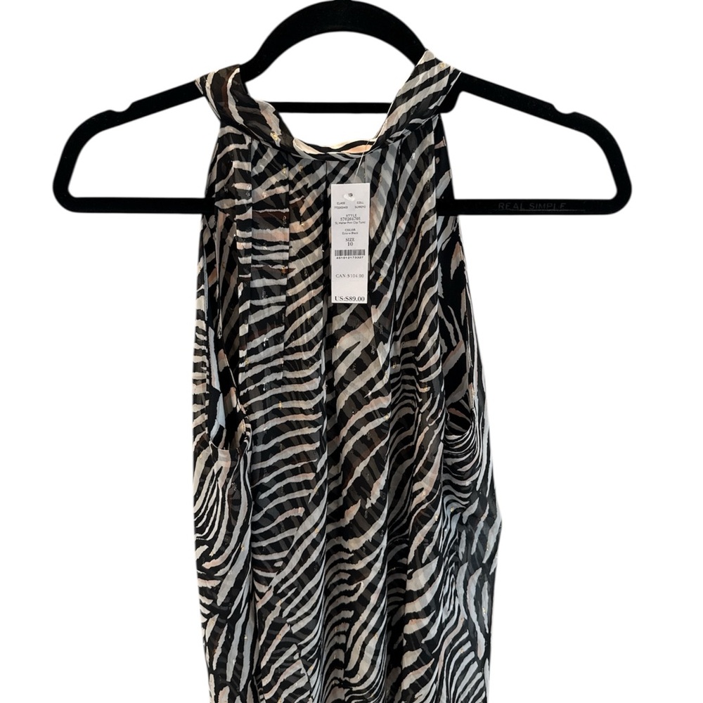 New White House Black Market Prnt sleeveless tunic with tags !